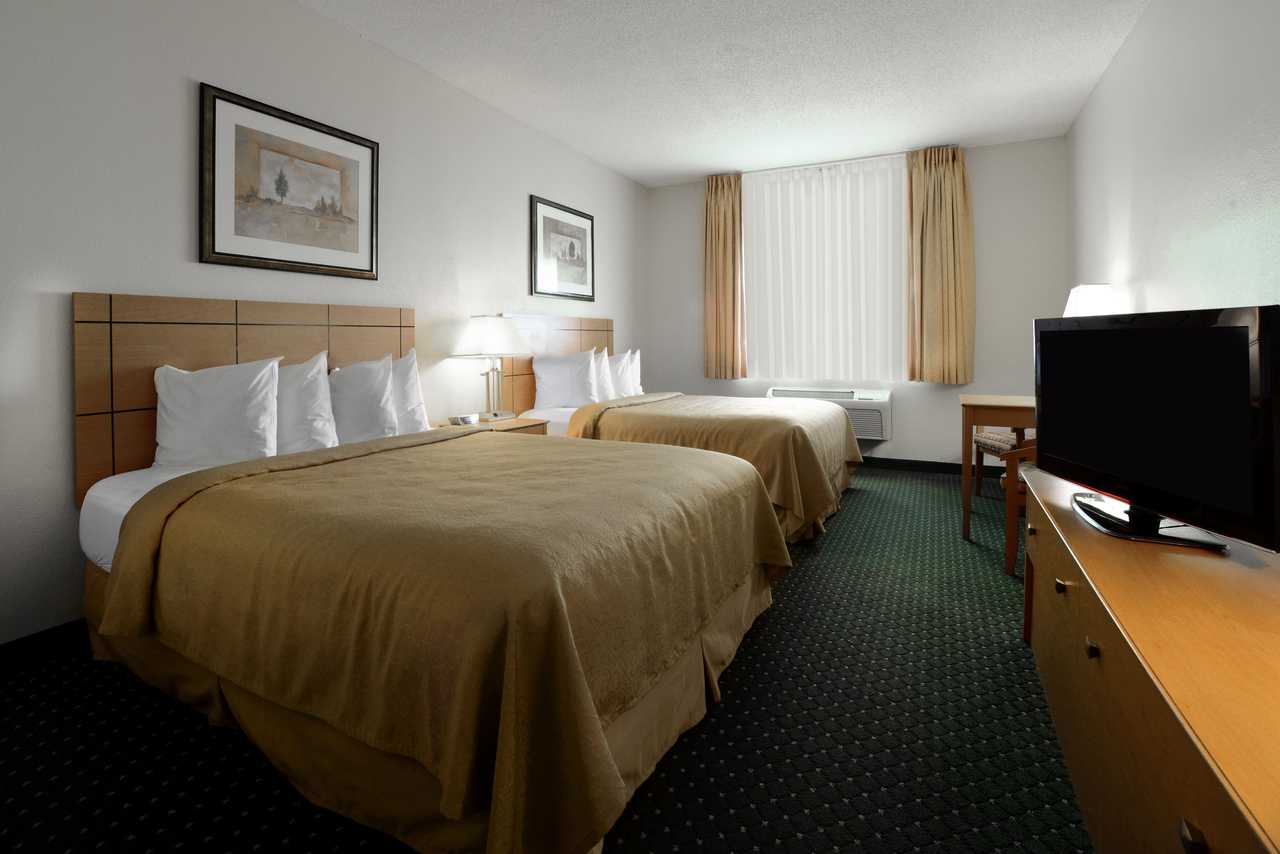 Guest room with flat-screen television
